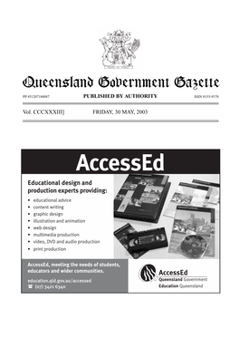 Queensland Government Gazette