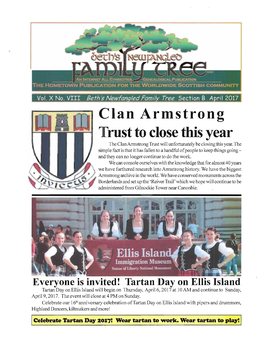 Clan Armstrong Trust to Close This Year the Clanarmstrong Trust Will Unfortunately Be Closing This Year
