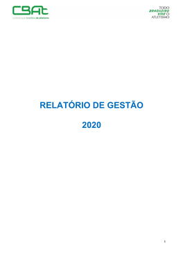 Relatório De Gestão 2020