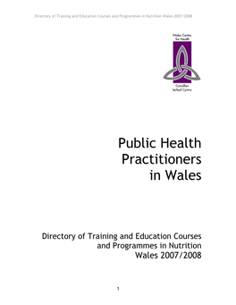 Public Health Practitioners in Wales