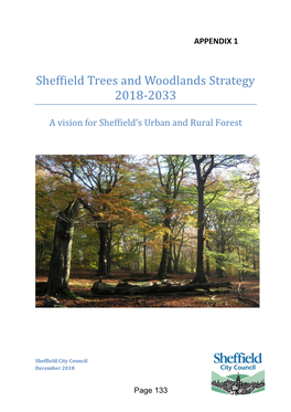 Sheffield Trees and Woodlands Strategy 2018-2033