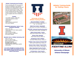 Athletic Training Guide for Visiting Teams University of Illinois Urbana