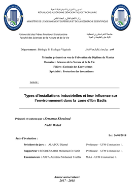 Types D'installations Industrielles Et Leur Influence Sur L'environnement