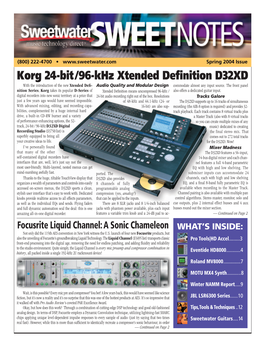 Korg 24-Bit/96-Khz Xtended Definition D32XD