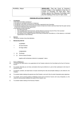 Order of the Court of Common Council Pdf 93 Kb