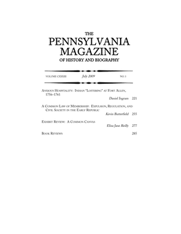 Pennsylvania Magazine of History and Biography