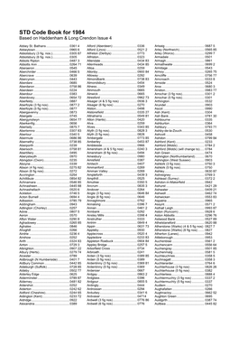 STD Code Book 1984 in Text