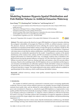 Modeling Summer Hypoxia Spatial Distribution and Fish Habitat Volume in Artiﬁcial Estuarine Waterway