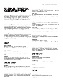 Russian, East European, and Eurasian Studies 1