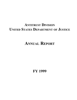 Antitrust Division Selected Criminal Cases Appendix A: Selected Criminal Cases Criminal Selected A: Appendix April 1, 1996 Through September 30, 1999