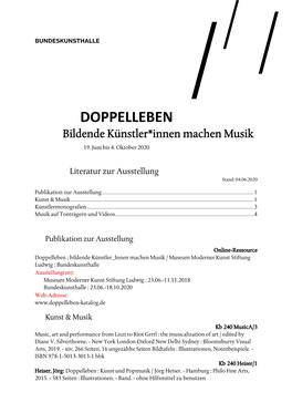 DOPPELLEBEN Bildende Künstler*Innen Machen Musik 19