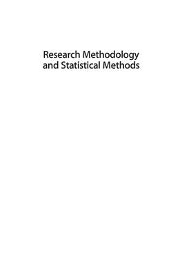 Research Methodology and Statistical Methods.Pmd