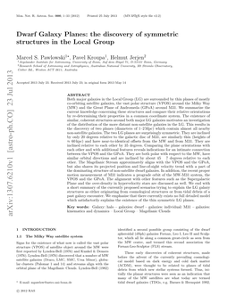 Dwarf Galaxy Planes in the Local Group 3