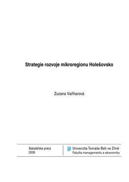 Strategie Rozvoje Mikroregionu Holešovsko