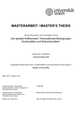 Masterarbeit / Master's Thesis