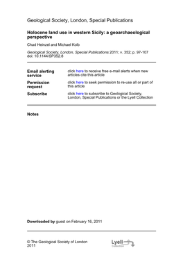 Heinzel, C.E., and Kolb, M.J., 2011, Late Holocene Land Use on the Island of Sicily