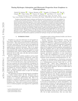 Arxiv:2005.03854V1 [Cond-Mat.Mtrl-Sci] 8 May 2020 by Insulating ﬂuorographene [46]