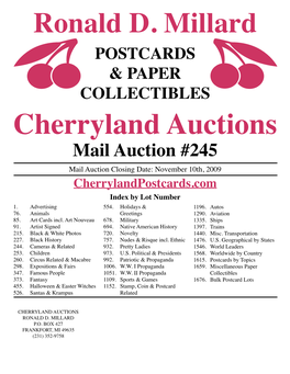 POSTCARDS & PAPER COLLECTIBLES Cherryland