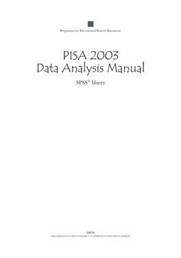 PISA 2003 Data Analysis Manual SPSS® Users