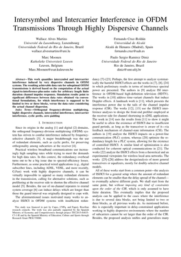 Intersymbol and Intercarrier Interference in OFDM Transmissions Through Highly Dispersive Channels