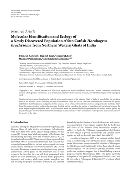 Molecular Identification and Ecology of a Newly Discovered Population