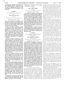CONGRESSIONAL RECORD— Extensions of Remarks E560 HON