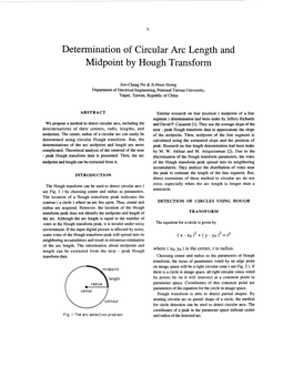 Determination of Circular Arc Length and Midpoint by Hough Transform