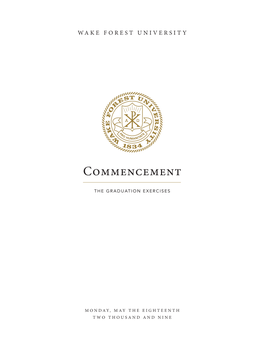 Commencement Notes