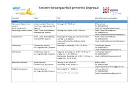 Senioren Beweegaanbod Gemeente Lingewaal