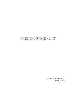 Pregon Rocio 2017