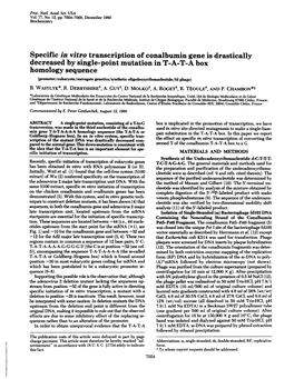 Homology Sequence (Promoter/Eukaryote/Surrogate Genetics/Synthetic Oligodeoxyribonucleotide/Fd Phage) B