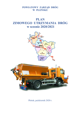 PLAN ZIMOWEGO UTRZYMANIA DRÓG W Sezonie 2020/2021