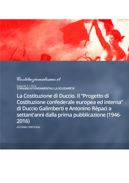 La Costituzione Di Duccio. Il