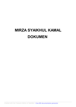 Mirza Syaikhul Kamal Dokumen