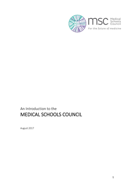 An Introduction to the MEDICAL SCHOOLS COUNCIL