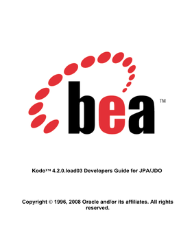 Kodo™ 4.2.0.Load03 Developers Guide for JPA/JDO