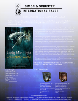 Lady Midnight Is a Shadowhunters Novel