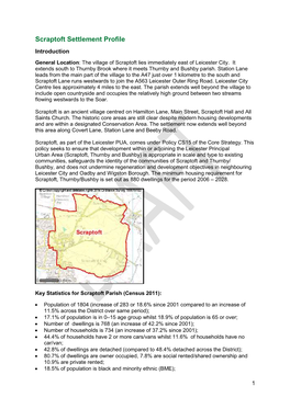 Scraptoft Settlement Profile Introduction