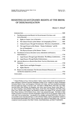 Resisting Guantanamo: Rights at the Brink