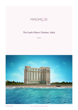 The Leela Palace Chennai, India