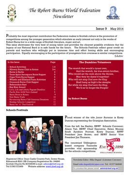 RBWF Newsletter May 2014