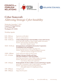 Addressing Strategic Cyber Instability