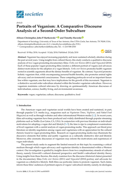 Portraits of Veganism: a Comparative Discourse Analysis of a Second-Order Subculture