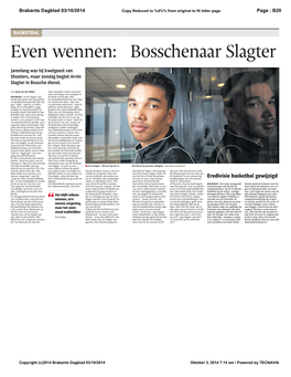 Bosschenaar Slagter Vandaag, 20