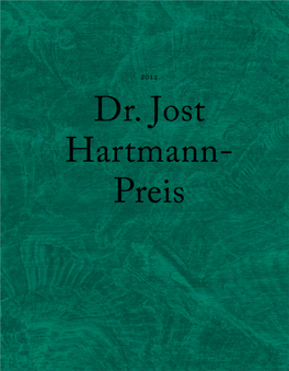 Dr. Jost Hartmann-Preis 2012 Dr