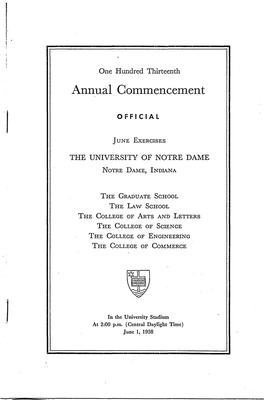 1 Annual Commencement