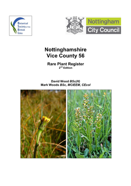 Nottinghamshire Vice County 56 Rare Plant Register