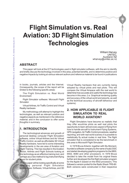 Flight Simulation Vs. Real Aviation: 3D Flight Simulation Technologies