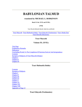 Babylonian Talmud