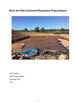 River Axe N2K Catchment Regulatory Project Report 2019